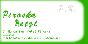 piroska metzl business card